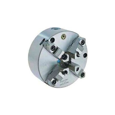 Bison Usa Bison 4-Jaw (2 Piece) Scroll Chuck Semi-Steel Body, Front Mount, 8" Plain Back 7-814-0800